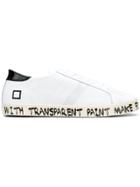D.a.t.e. Painted Slogan Sneakers - White