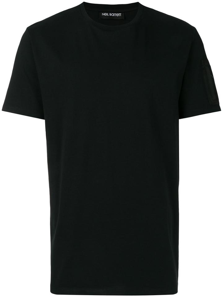 Neil Barrett Zip Pocket Sleeve T-shirt - Black