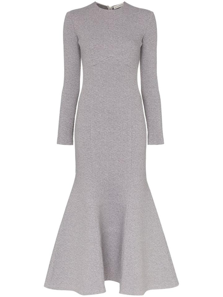 Vika Gazinskaya Trumpet Style Midi Dress - Grey