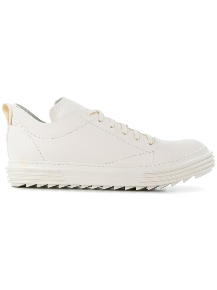 Artselab Textured Lace-up Sneakers - White