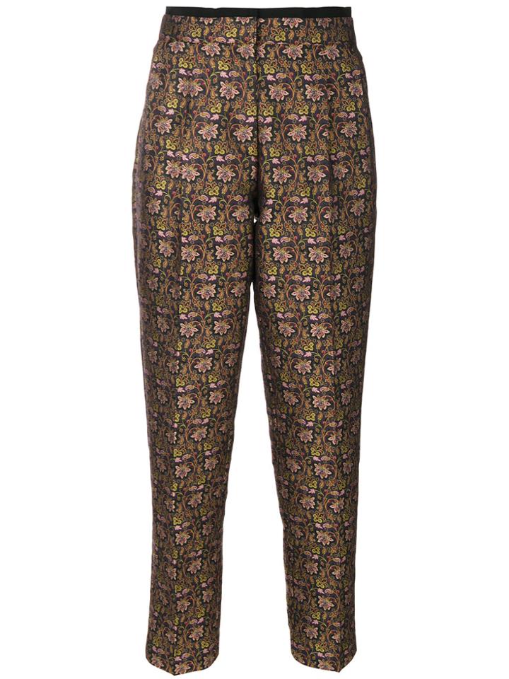 Etro Floral Tapered Trousers - Multicolour