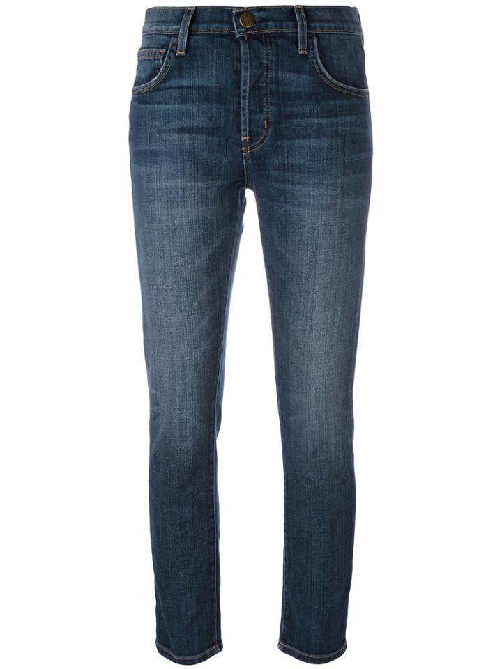 Current/elliott Skinny Cropped Jeans - Blue