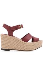 Tila March Tahoe Wedge Sandals - Red