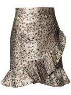 Just Cavalli Ruffled Skirt - Nude & Neutrals