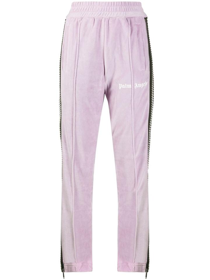 Palm Angels Zip Detail Track Pants - Purple