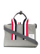 Thom Browne Mini East-west Canvas Tote Bag - Grey