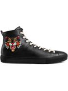 Gucci Leather High-top With Appliqués - Black