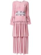 In The Mood For Love Pleated Evening Dress - Pink
