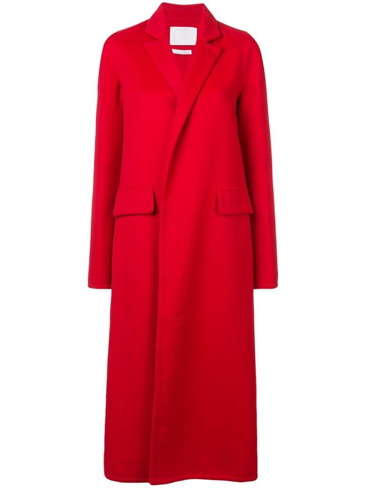 Oscar De La Renta Long Sleeve Coat - Red