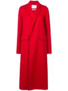 Oscar De La Renta Long Sleeve Coat - Red