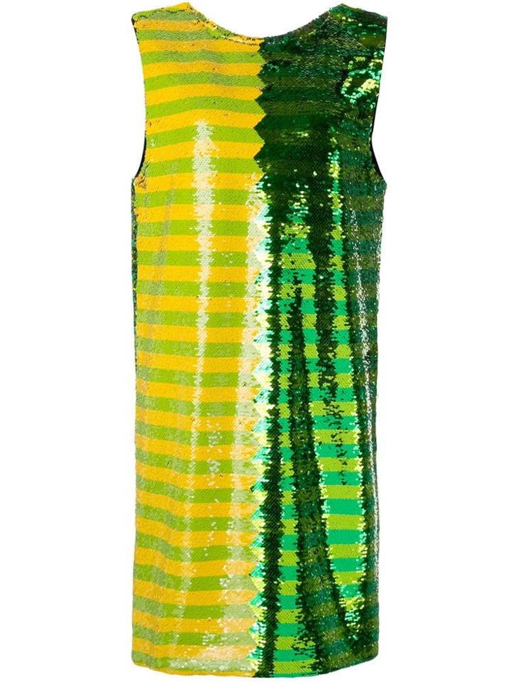Halpern Sequin Mini Dress - Green
