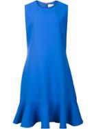 Victoria Victoria Beckham Peplum Hem Dress - Blue