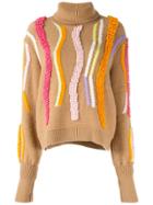 Peter Pilotto Loop Detail Turtlenek Jumper - Brown