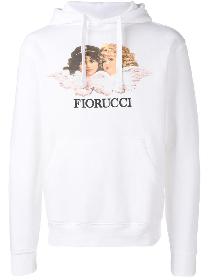 Fiorucci Logo Patch Hoodie - White
