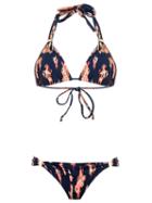 Brigitte Triangle Bikini Set, Women's, Size: G, Blue, Spandex/elastane/polyimide