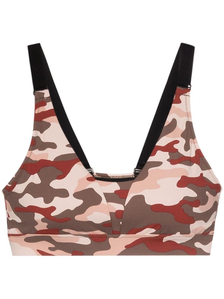 Varley Camouflage-print Sports Bra - Pink