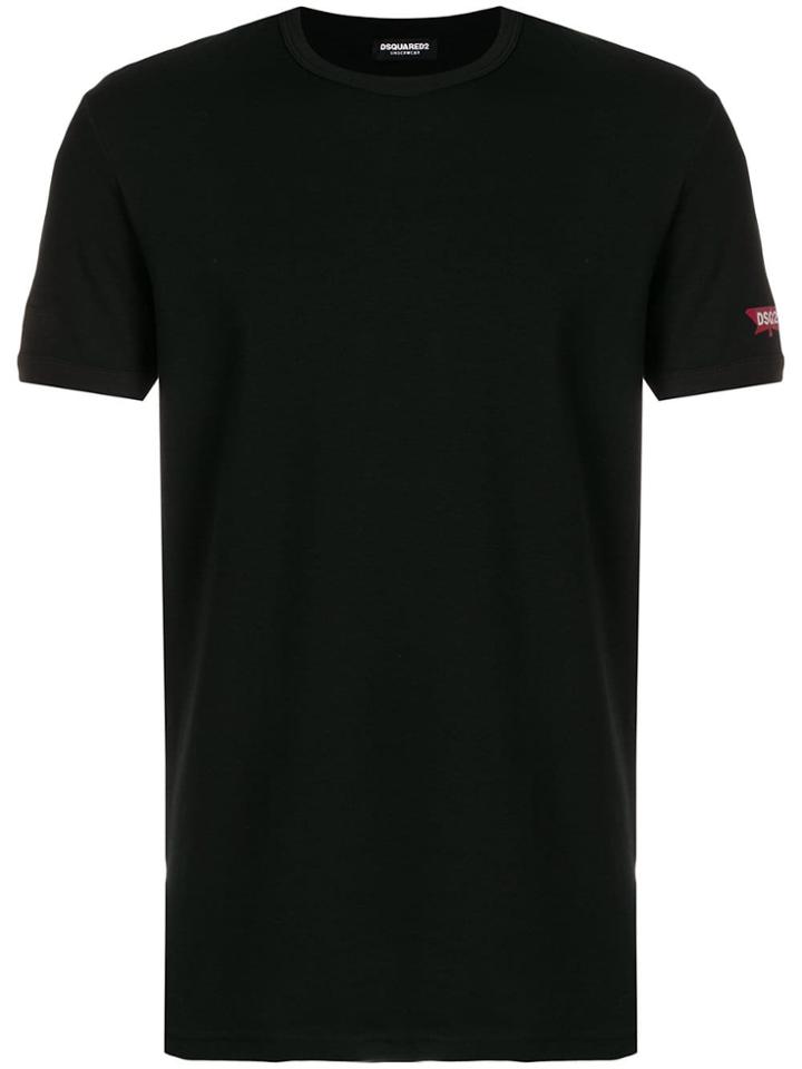 Dsquared2 Underwear Logo Printed Basic T-shirt - Black