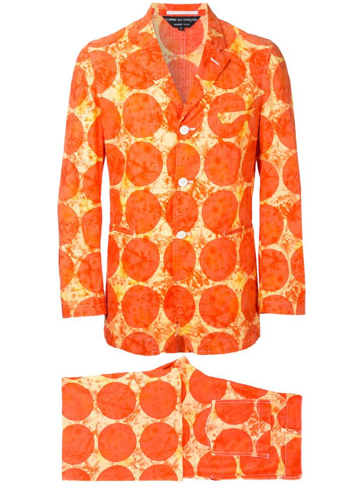 Comme Des Garçons Vintage Tie Dye Circles Suit - Yellow & Orange
