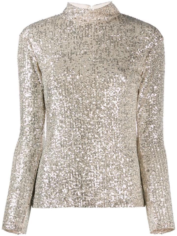 L'autre Chose Turtleneck Blouse - Silver
