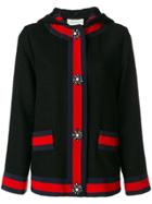 Gucci Embroidered Hooded Jacket - Blue