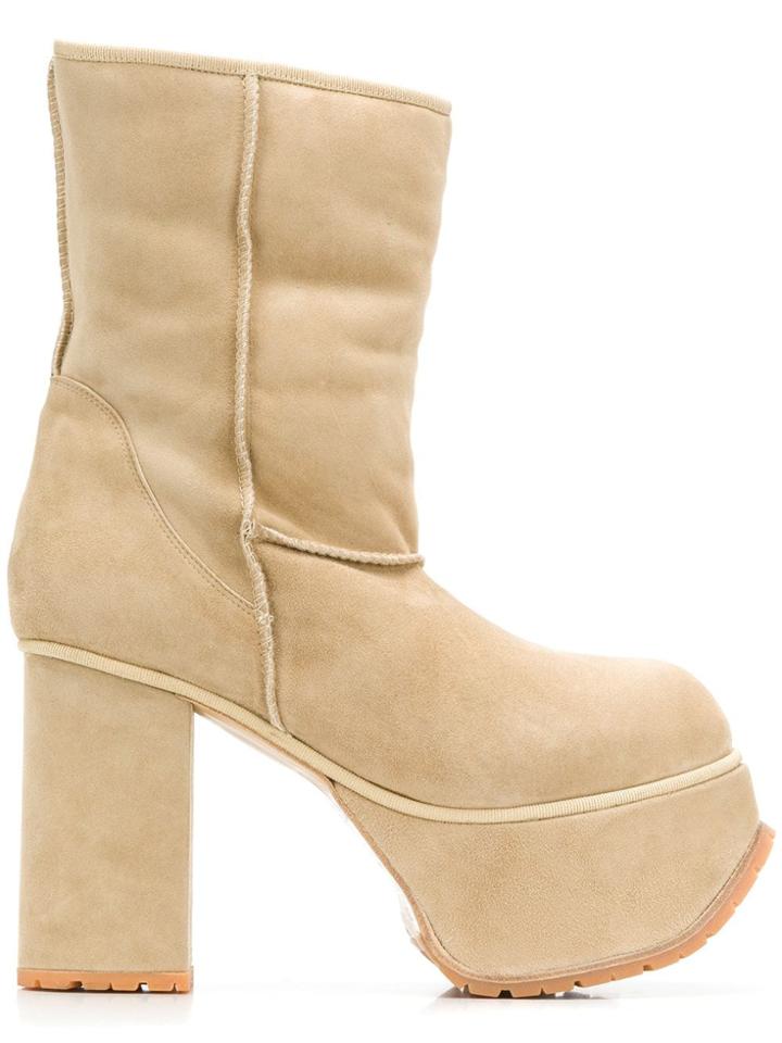 R13 Platform Boots - Nude & Neutrals