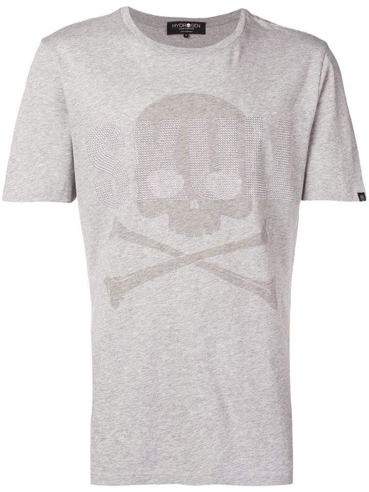 Hydrogen Studded Skull T-shirt - Grey