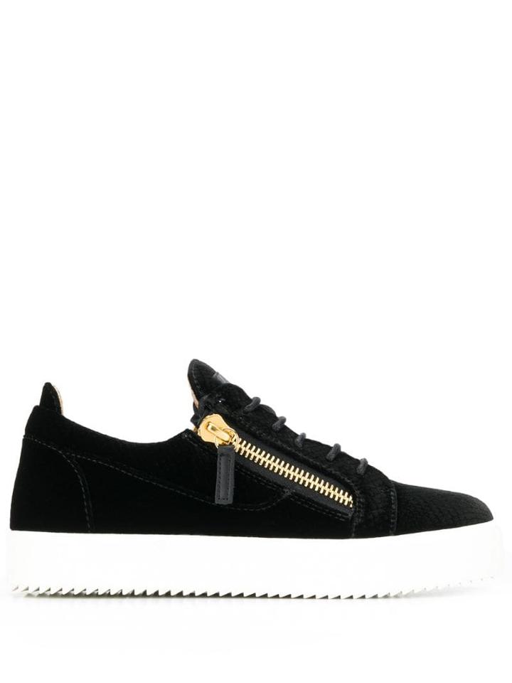 Giuseppe Zanotti Double Zipper Sneakers - Black