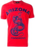 Dsquared2 Arizona Poisonous Snake T-shirt, Men's, Size: Xl, Red, Cotton