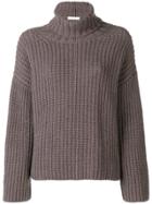 Fabiana Filippi Roll Neck Chunky Sweater - Pink & Purple