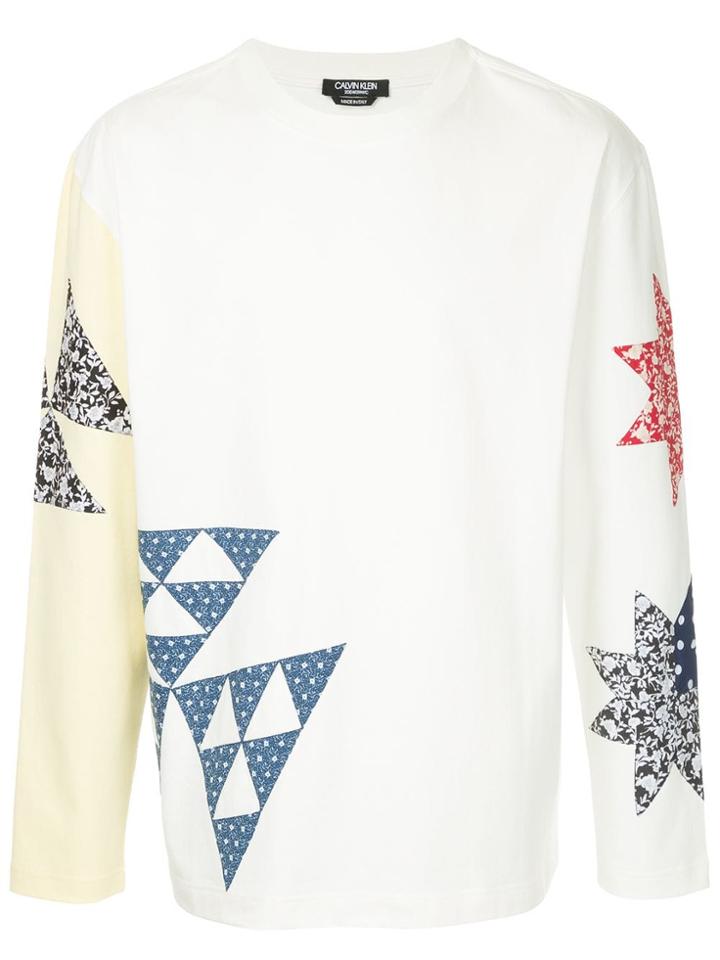 Calvin Klein 205w39nyc Patchwork Crew Neck Sweatshirt - White