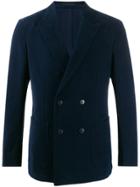 Z Zegna Tailored Double-breasted Blazer - Blue