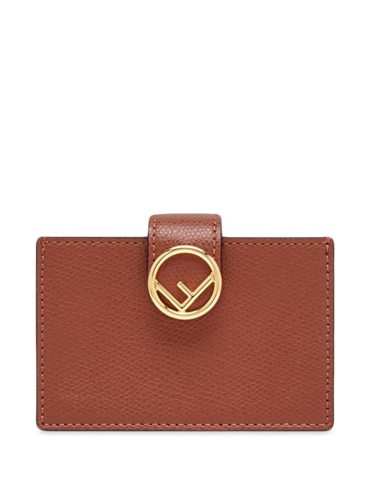 Fendi F Motif Flat Cardholder - Brown