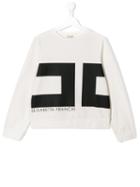 Elisabetta Franchi La Mia Bambina Logo Print Sweatshirt - White