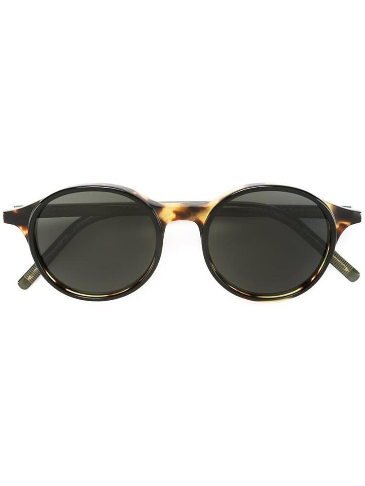 Tomas Maier Round Frame Sunglasses, Adult Unisex, Black, Acetate