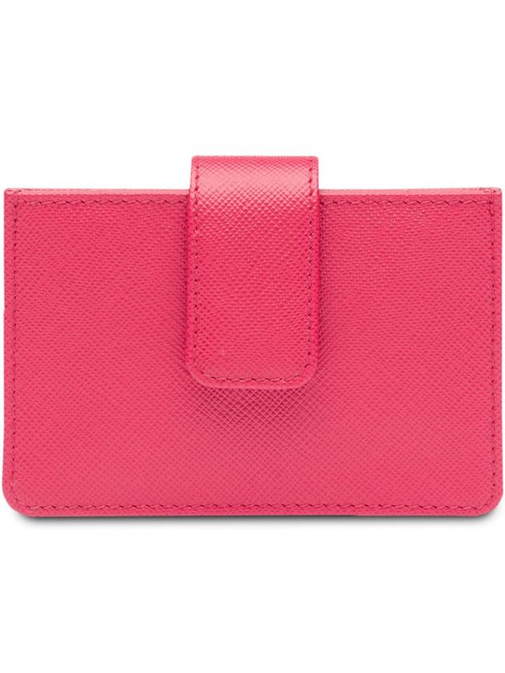 Prada Saffiano Leather Cardholder - Pink