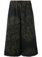 Comme Des Garçons - Printed Wide-leg Trousers - Women - Wool - Xs, Green, Wool