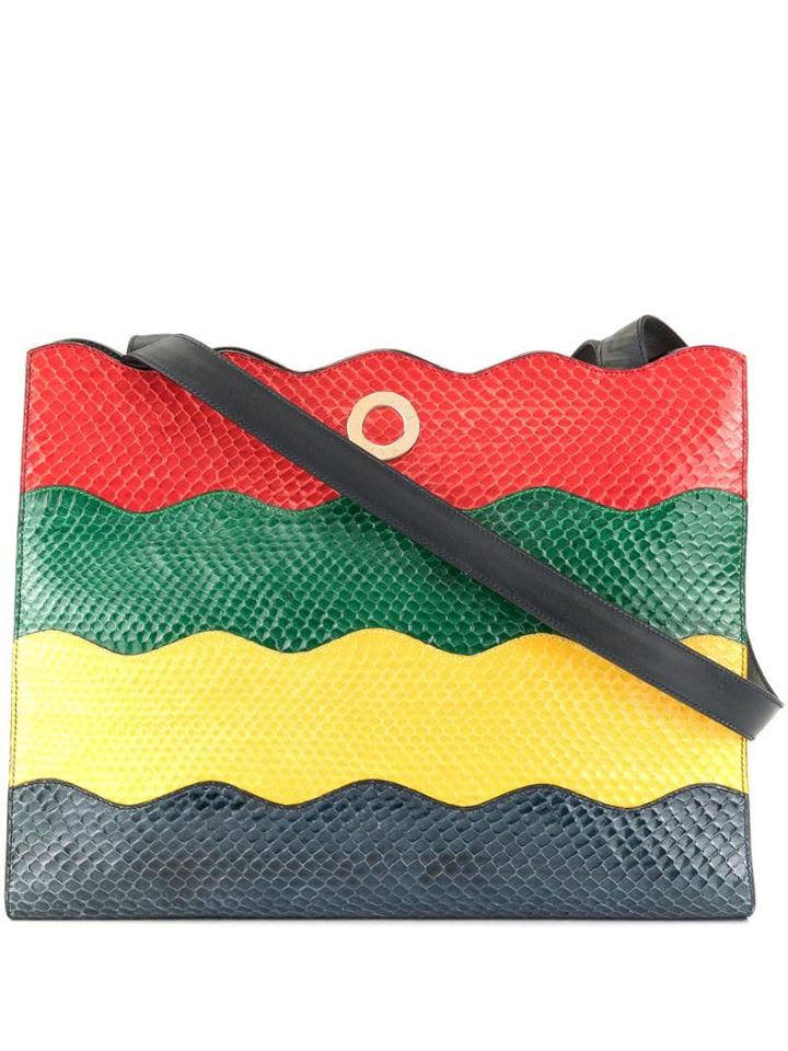 Céline Pre-owned Wavy Appliqués Tote - Multicolour