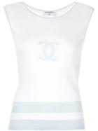 Chanel Pre-owned Cc Knitted Top - White