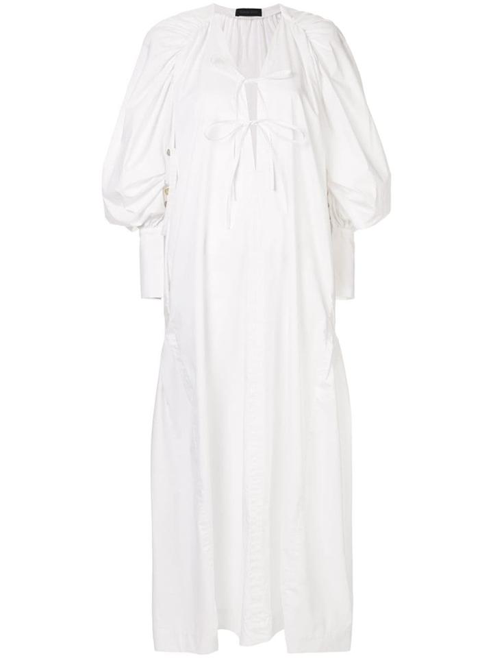Eudon Choi Tie-front Midi Dress - White