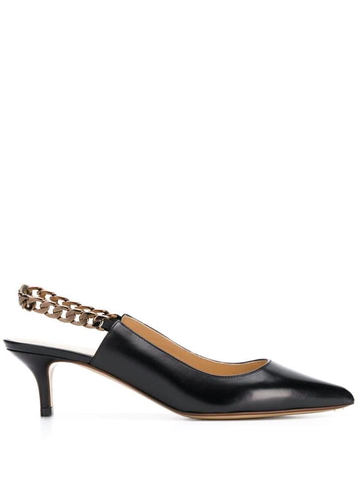 Francesco Russo Chain Detail Pumps - Black