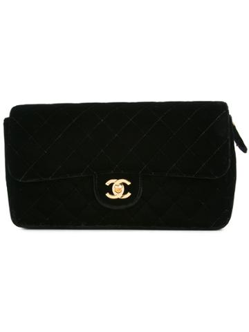 Chanel Vintage Quilted Rectangular Backpack - Black