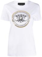 John Richmond Short Sleeved Sequin-embellished T-shirt - White