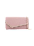 Jimmy Choo Pink Emmie Glitter Fabric Clutch Bag
