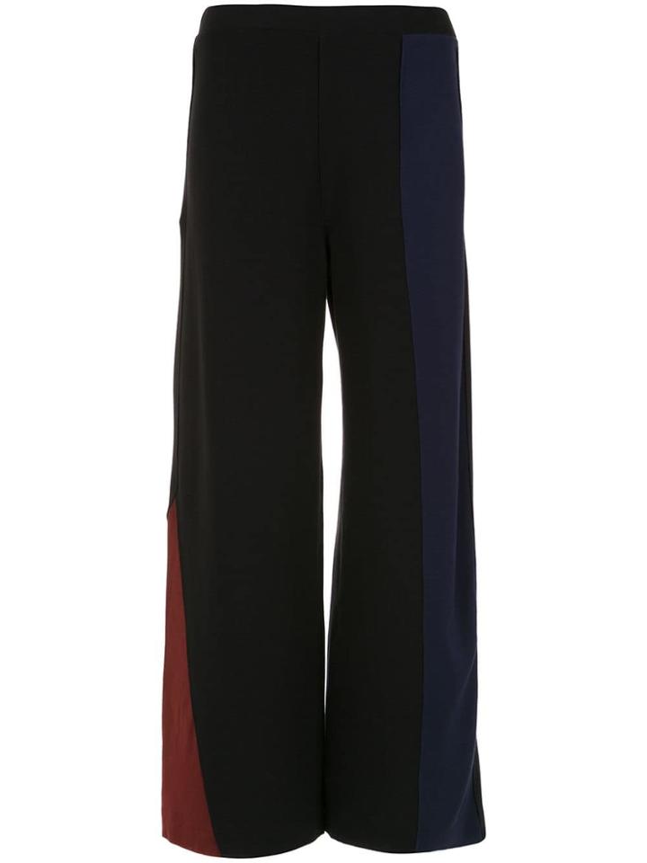 Mara Mac Panelled Palazzo Pants - Black