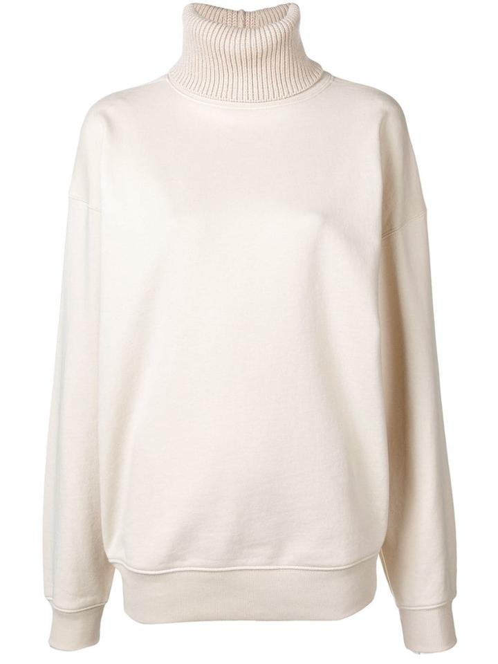 Helmut Lang Roll Neck Sweatshirt - White