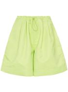 Staud Drawstring Twill Shorts - Green