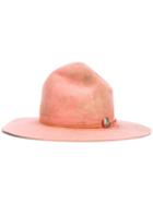 Nick Fouquet Brooch Detail Hat, Men's, Pink/purple, Wool Felt