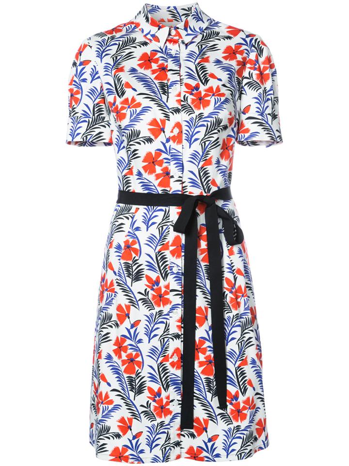 Carolina Herrera Floral Short Sleeve Shirtdress - Multicolour