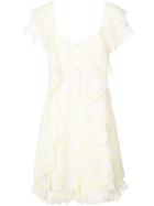 Cinq A Sept Printed Ruffled Shirt Dress - Yellow & Orange