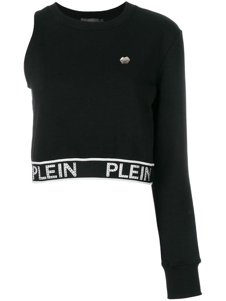 Philipp Plein One-shoulder Sweater - Black